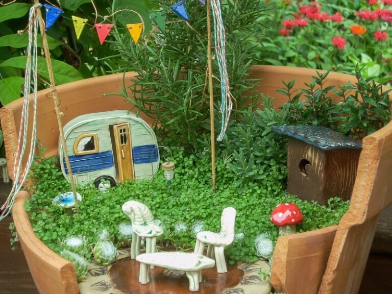 DIY: Charming Fairy Gardens Crafted from Repurposed Broken Pots